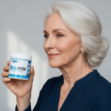 Sarah Williams, 62, thrilled Gluconite customer, reporting reduced cravings, better metabolism, and enhanced overall wellness